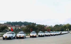 Taxi Gào sử dụng Herio Green, Nerio Green và Limo Green để đưa đón khách tại sân bay Pleiku