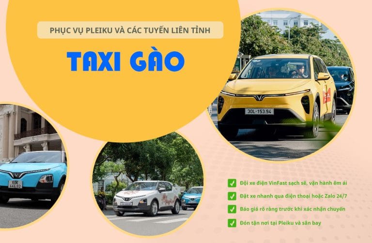 Đội taxi điện VinFast của Taxi Gào tại Pleiku,Taxi Pleiku